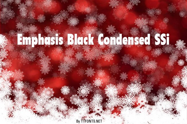 Emphasis Black Condensed SSi example